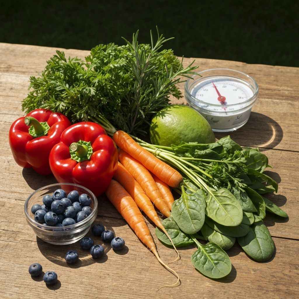 Fresh vegetables and healthy ingredients